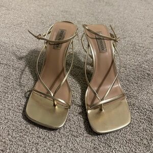Steve Madden Gold Strappy Heels